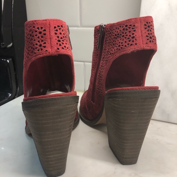 Vince Camuto Perforated Peep-toe Boot - Picture 4 of 8